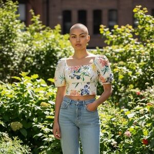 Urban Outfitters Multicolor Floral Crop Top
